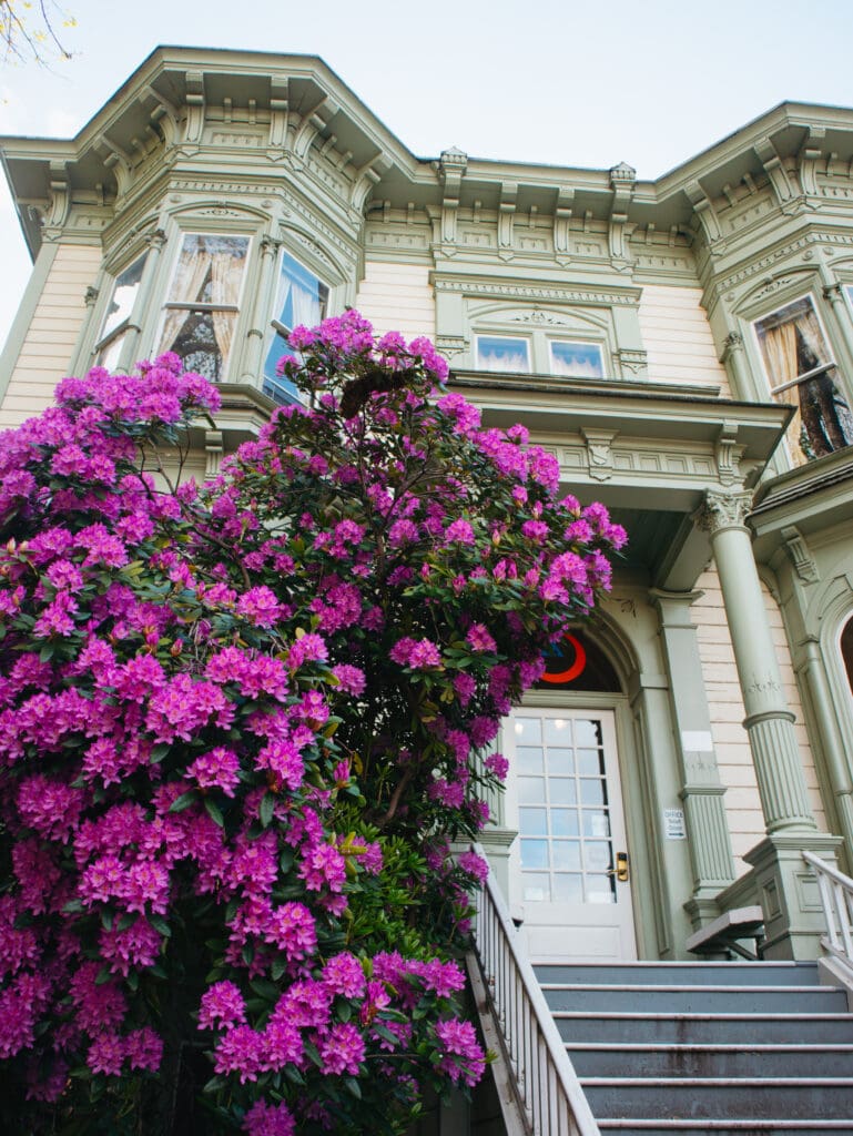 exterior of nw portland hostel