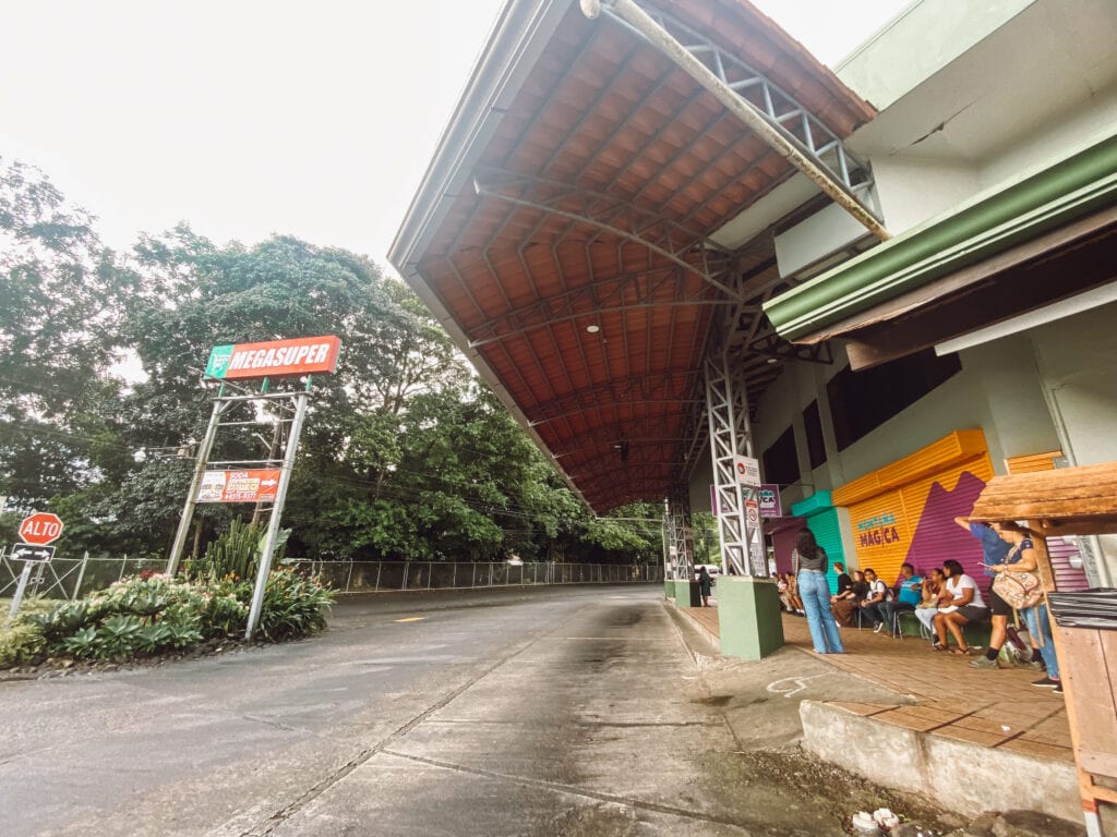 The La Fortuna bus station.