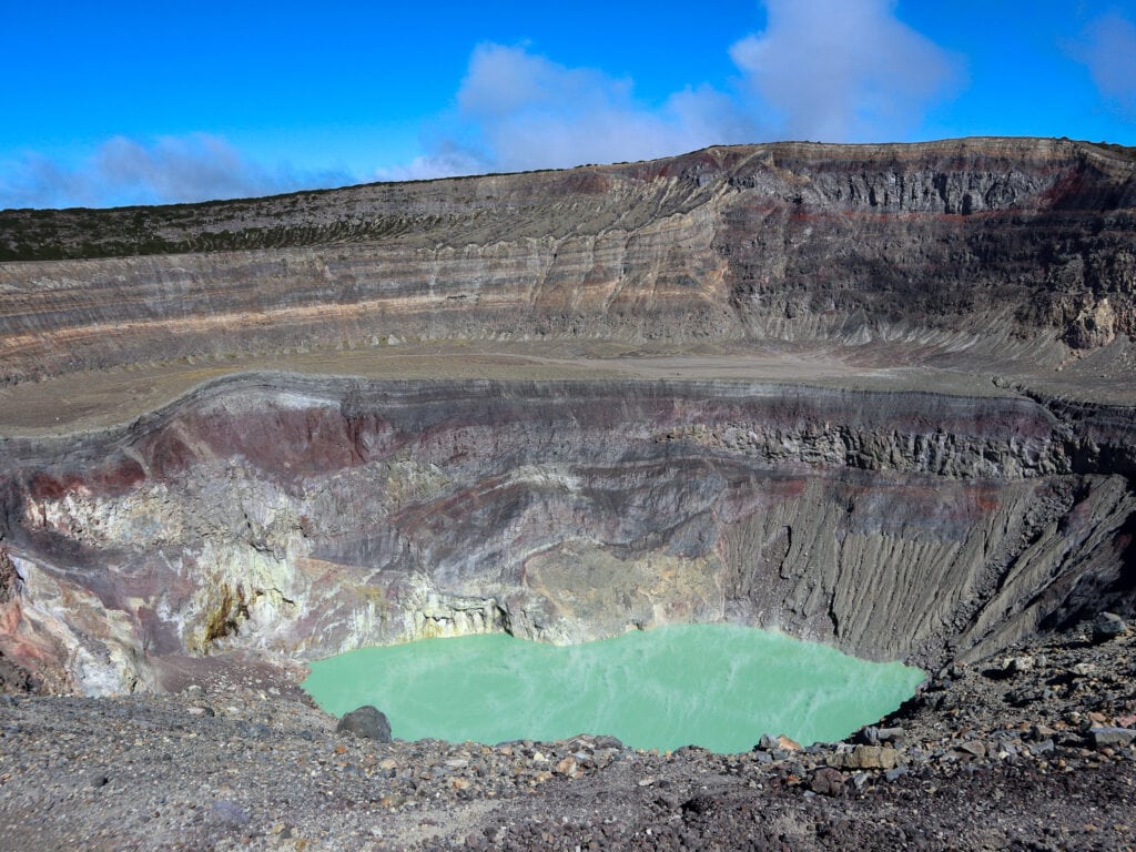 The crater lake in Santa Ana Volcano in El Salvador
