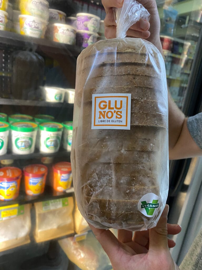 a bag of gluten free bread