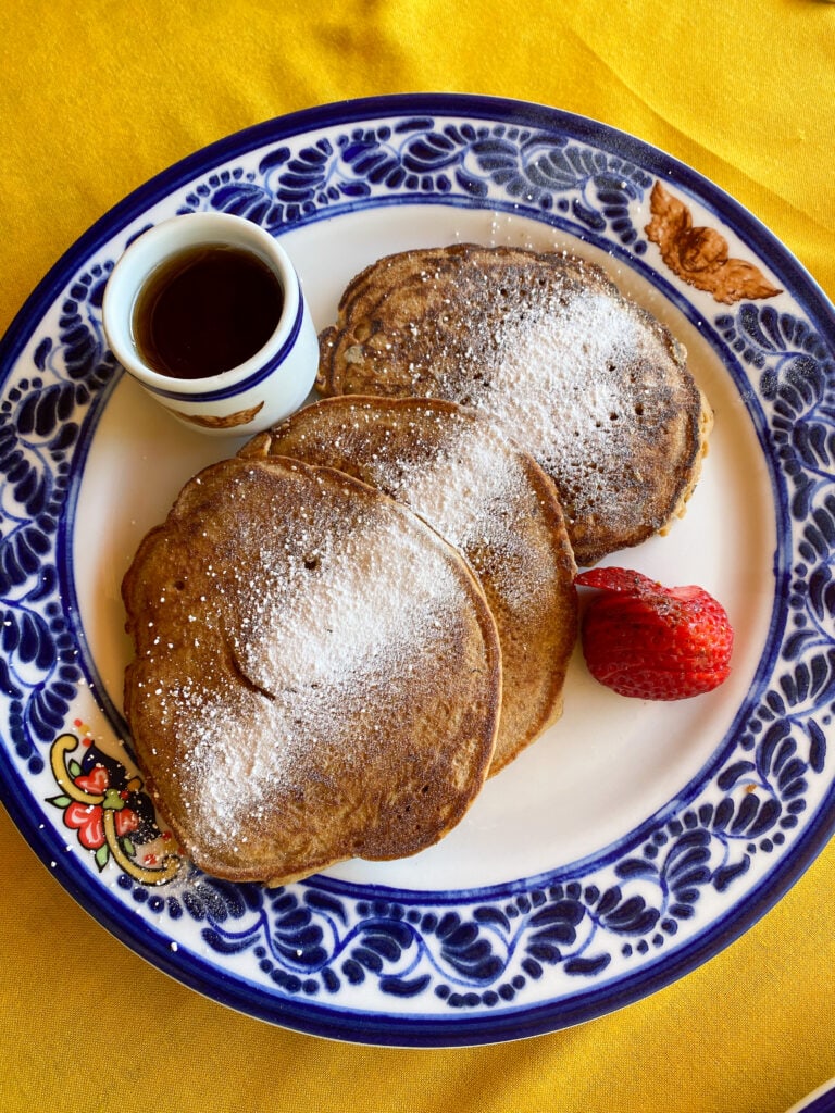 gluten free pancakes at cuna del angel in costa rica