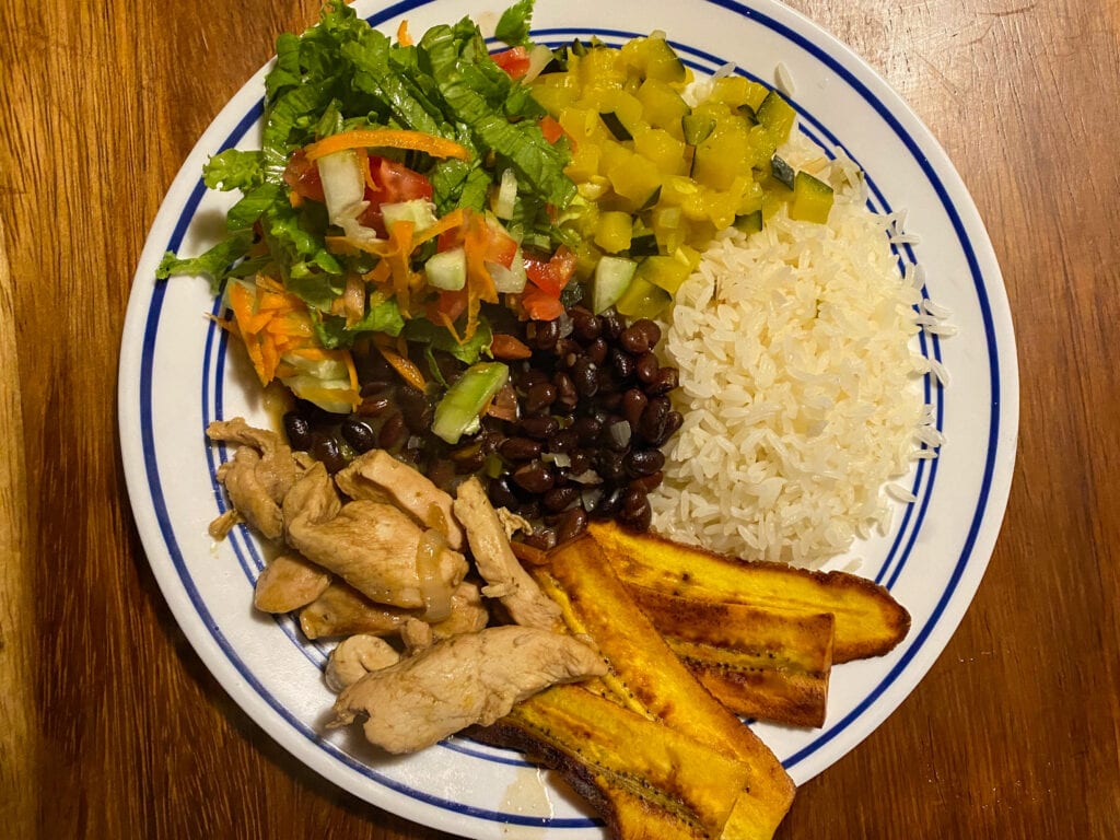 a gluten free costa rica dinner called casado