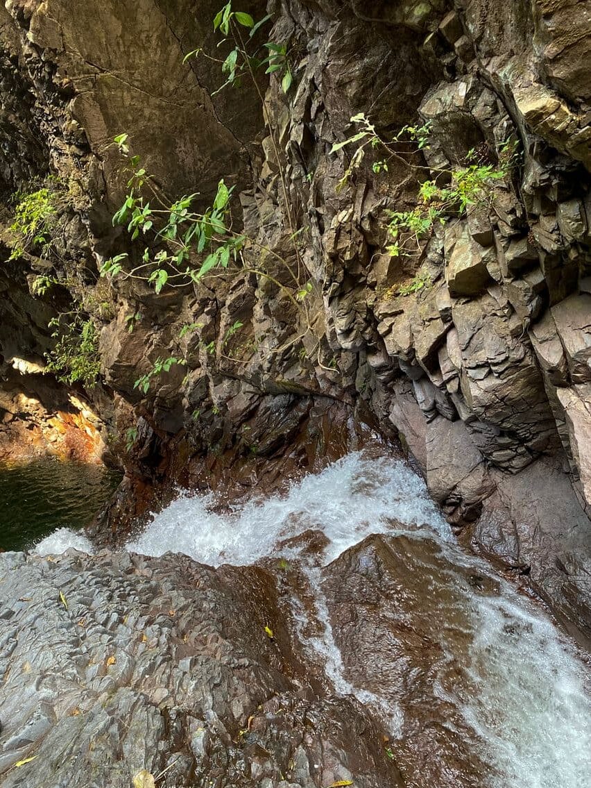 Top of a waterfall in El Salvador.