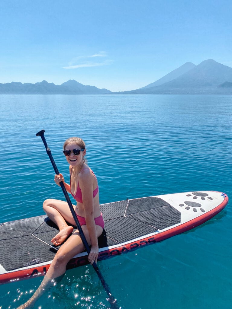Paddle boarding Lake Atitlan is a must do in Guatemala. This article has everything you need to know to SUP on Lake Atitlan. 