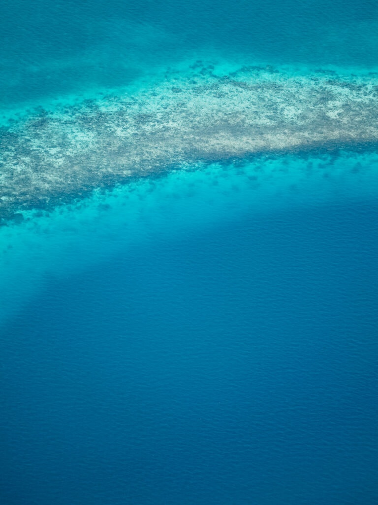 The edge of the Blue Hole, largest ocean sink hole in the world.