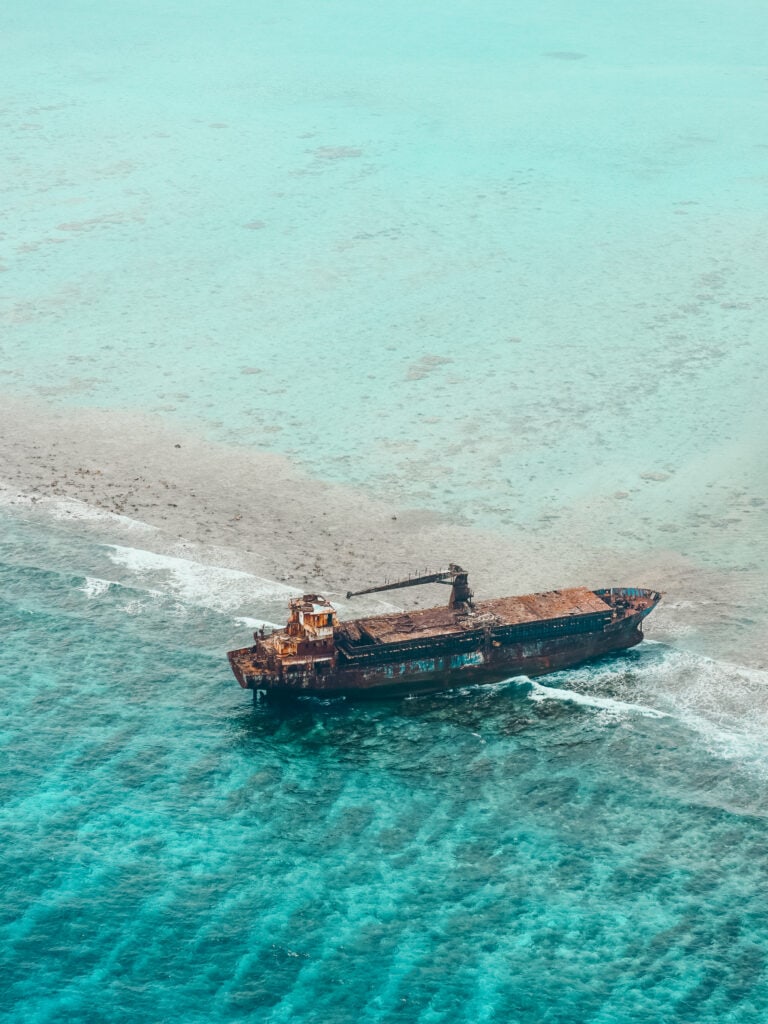 Cargo ship run aground in Belize