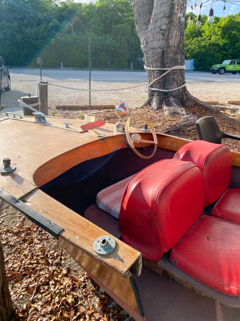 The boat picnic table.