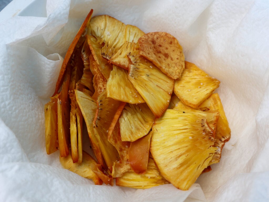 Gluten free fried breadfruit.