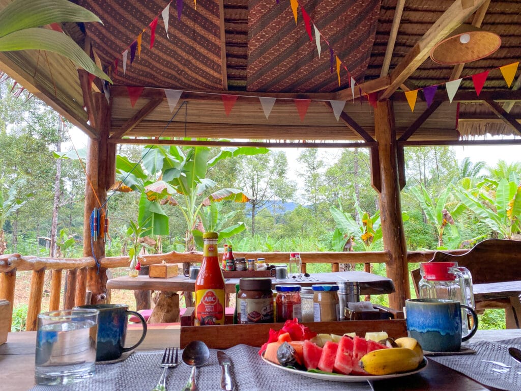 Sumatra Orangutan Discovery Villa breakfast