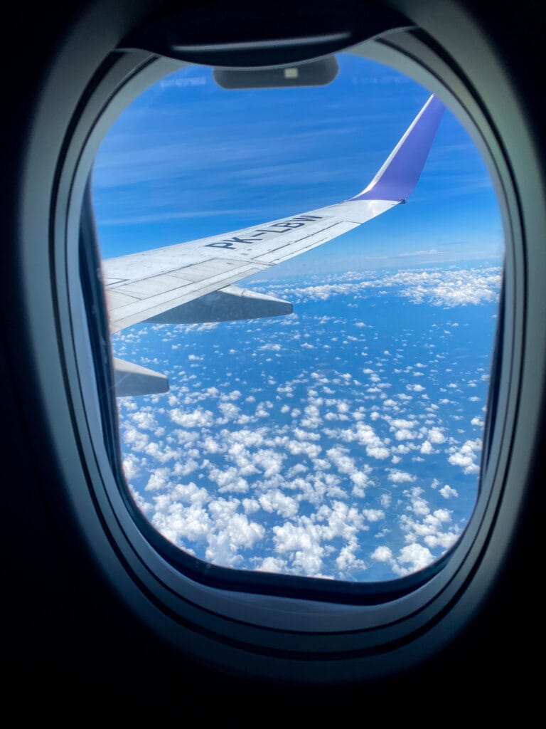 Clouds out of an AirAsia plane window