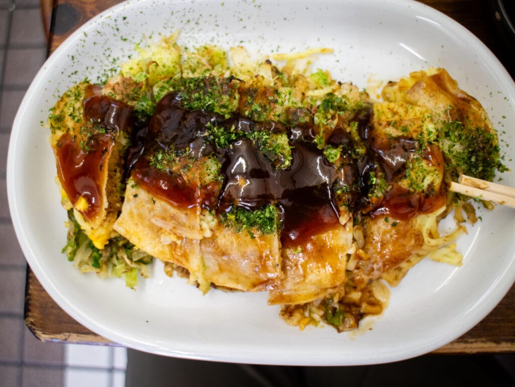 Gluten free okonomiyaki Hiroshima