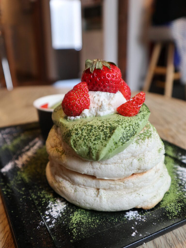 Gluten free souffle pancake in Japan