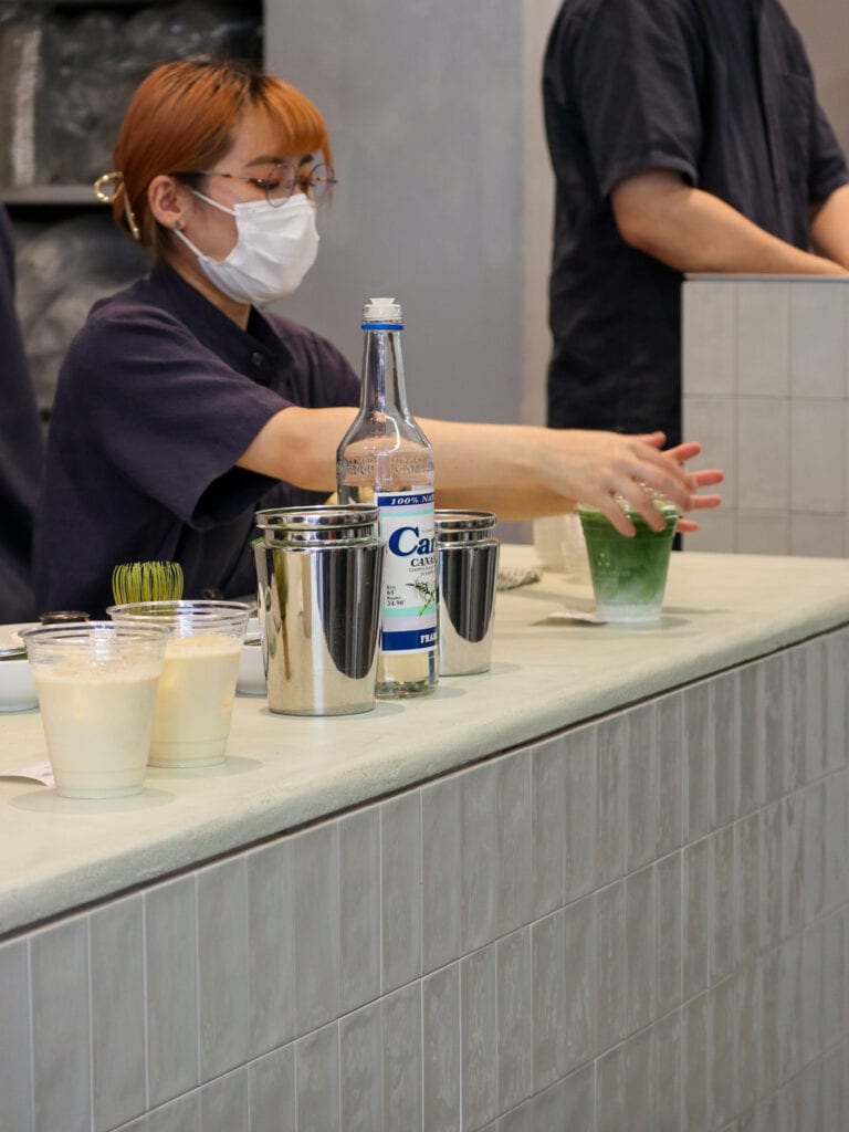 Matcha at tsukiji fish market