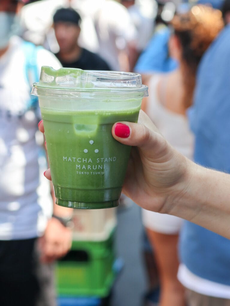 Matcha at tsukiji fish market.