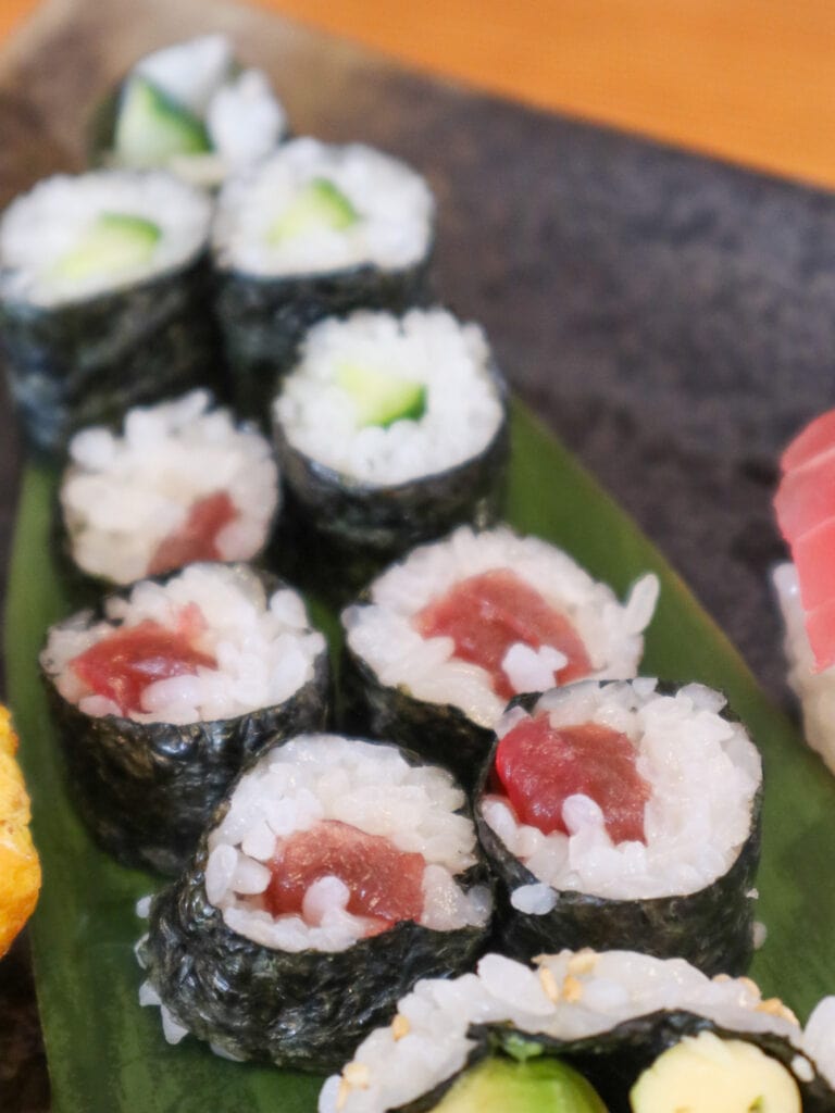 Maki rolls made in Tokyo cooking class