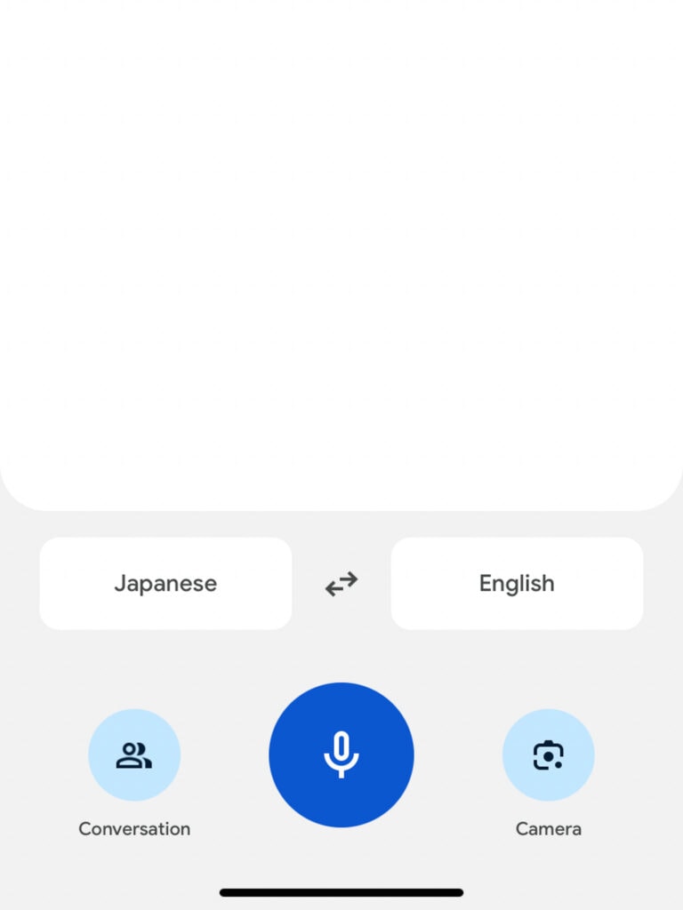 Screenshot of google translate