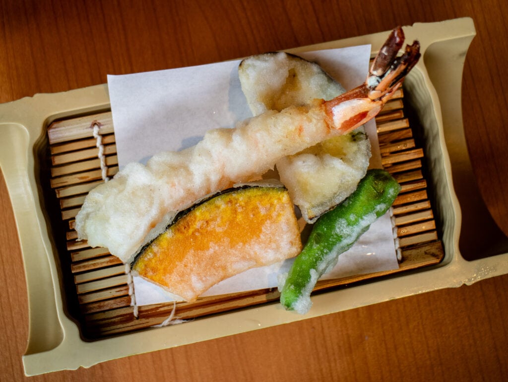 Gluten free tempura in Kyoto Japan