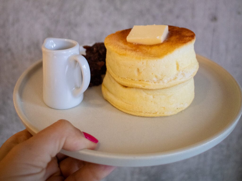 Gluten free souffle pancakes in Kyoto