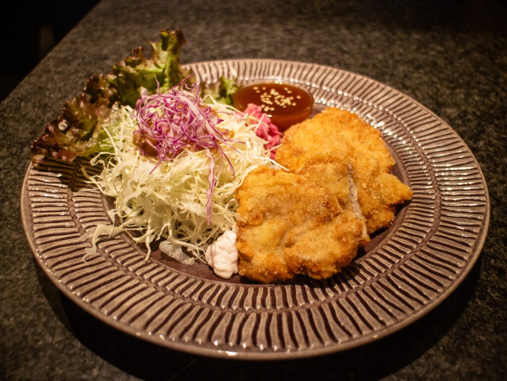 Gluten free fried pork cutlet in Kyoto.