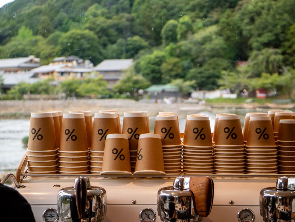 % Arabica in Arashiyama outside Kyoto Japan.