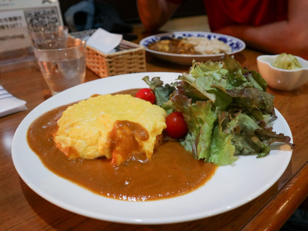 Gluten free Japanese omurice in Osaka