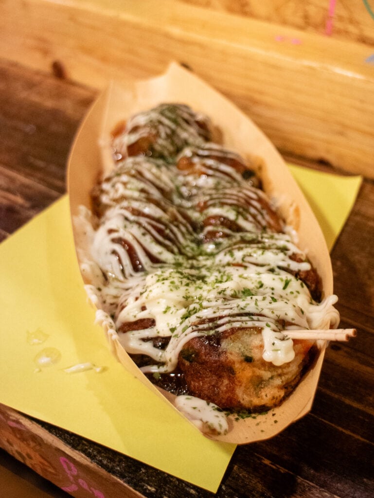 Gluten free takoyaki from OKO TAKO in Osaka Japan.