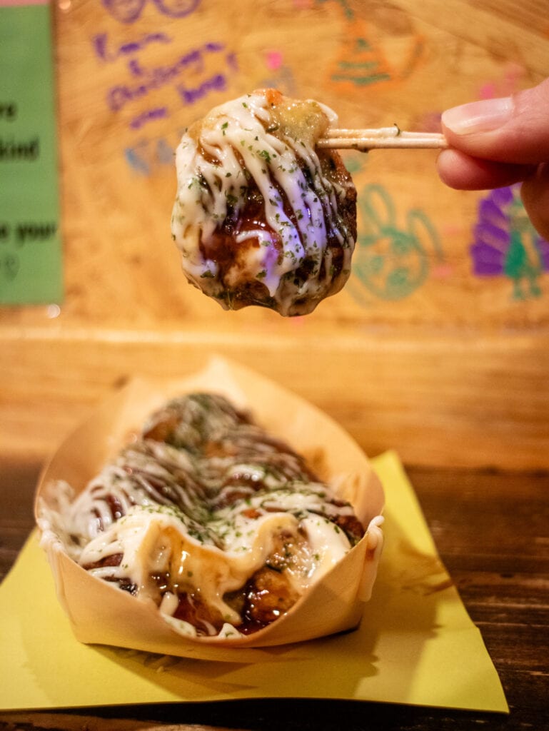 Gluten free takoyaki from OKO TAKO in Osaka Japan.