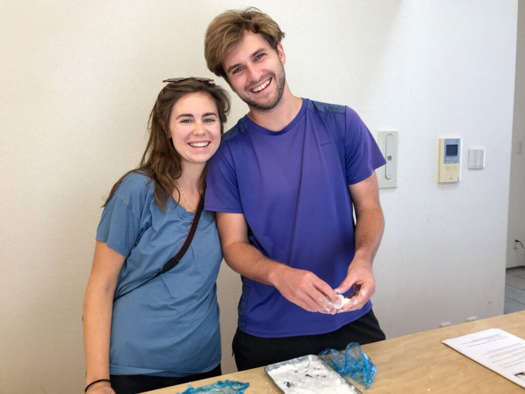 Sarah & Dan making mochi