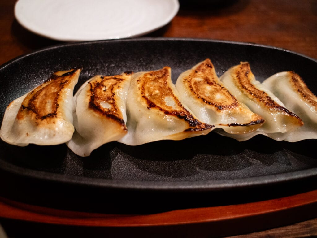 Gluten free gyozas in Japan