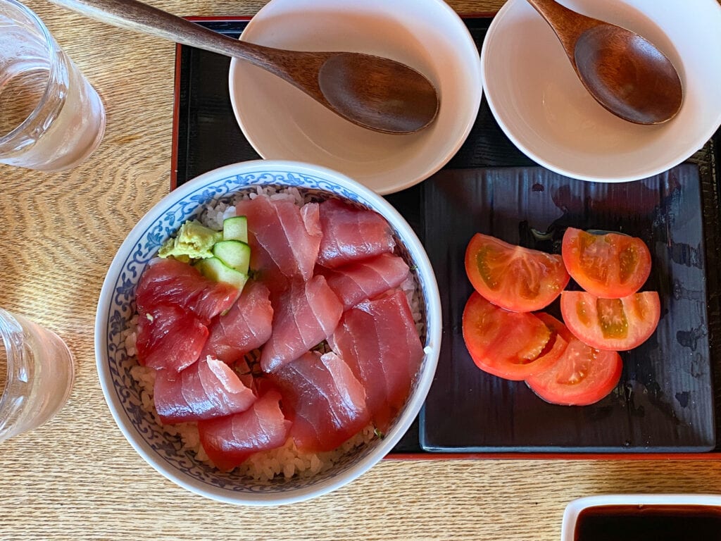 gluten free sashimi bowl