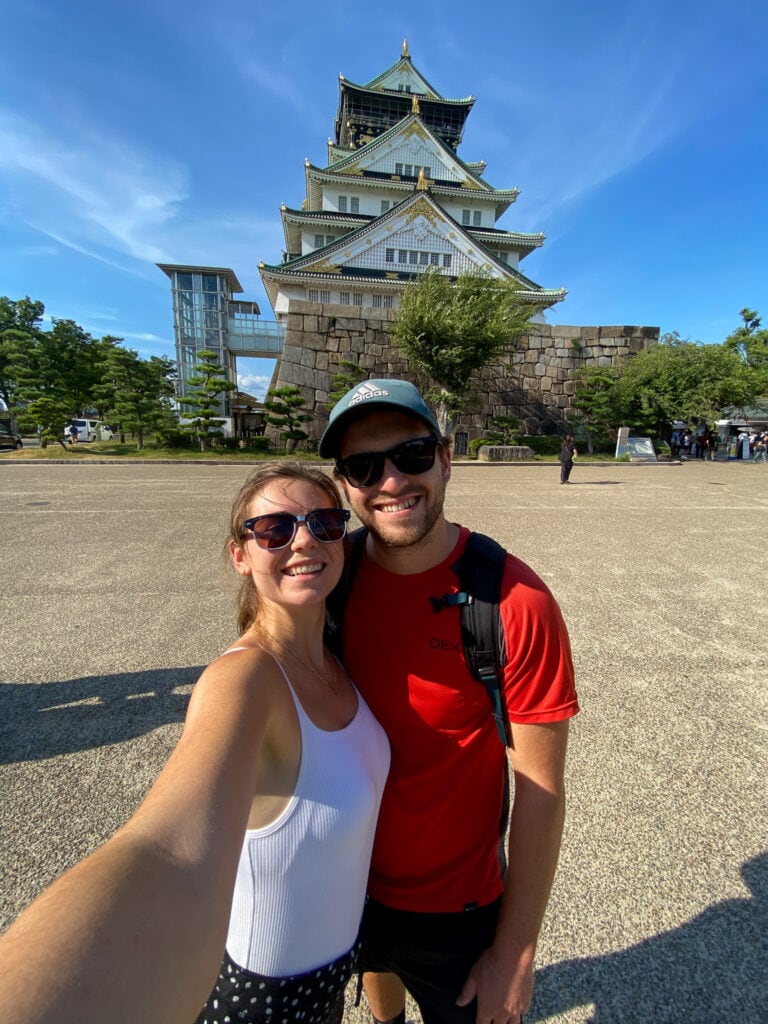 Sarah and Dan by Osaka Castle