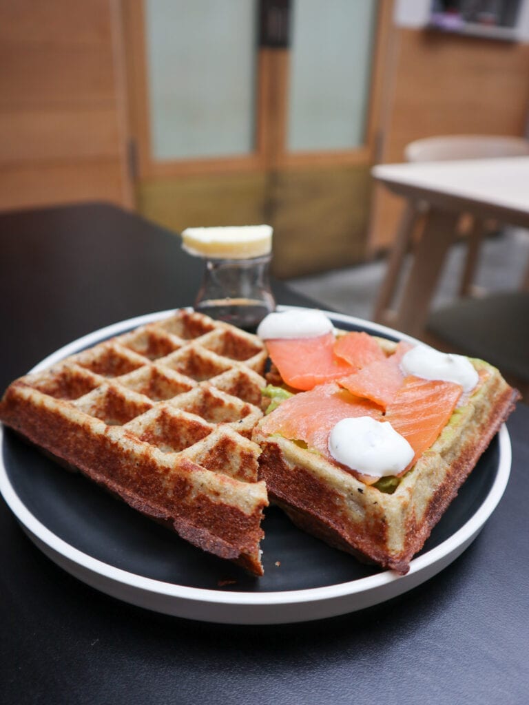 gluten free cafe in singapore serving waffles