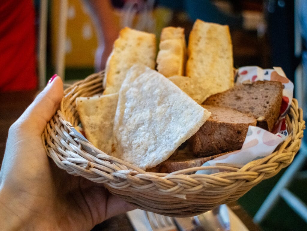 gluten free bread basket at the butcher's wife in singapore