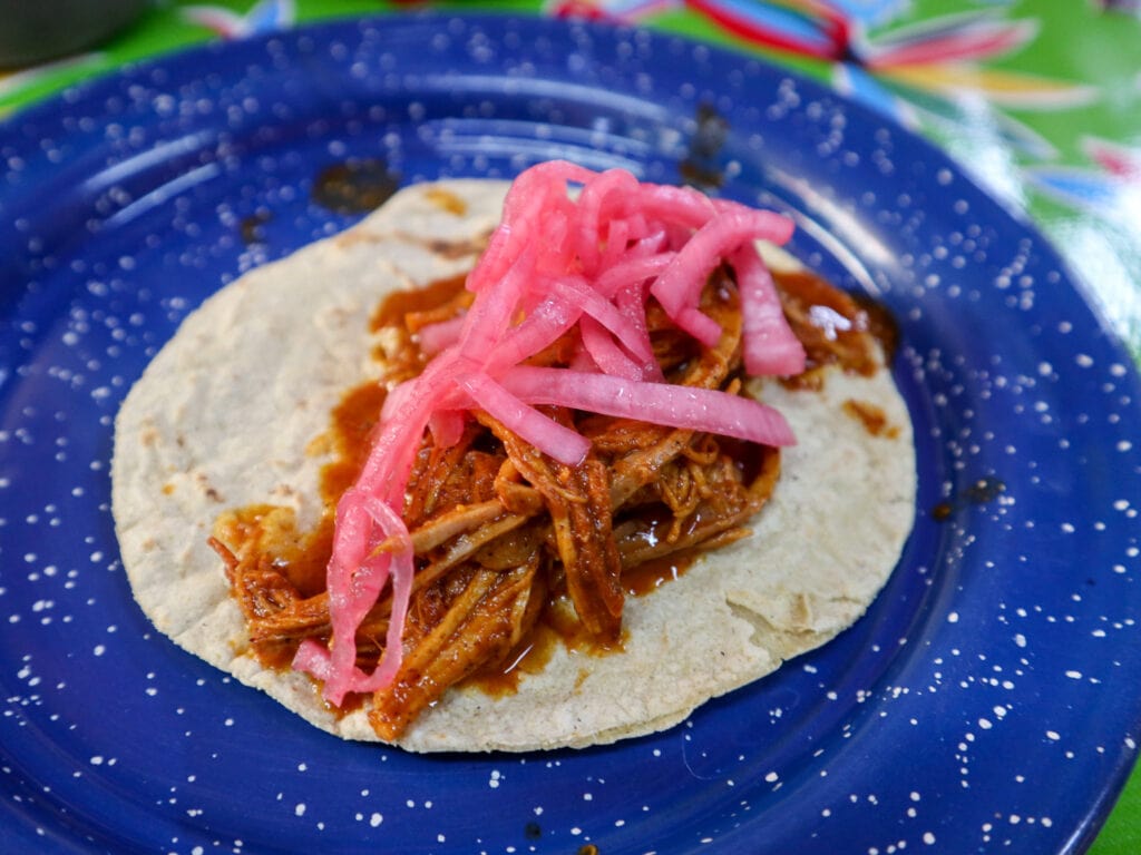 Tacos cochinita pibil in Mexico City