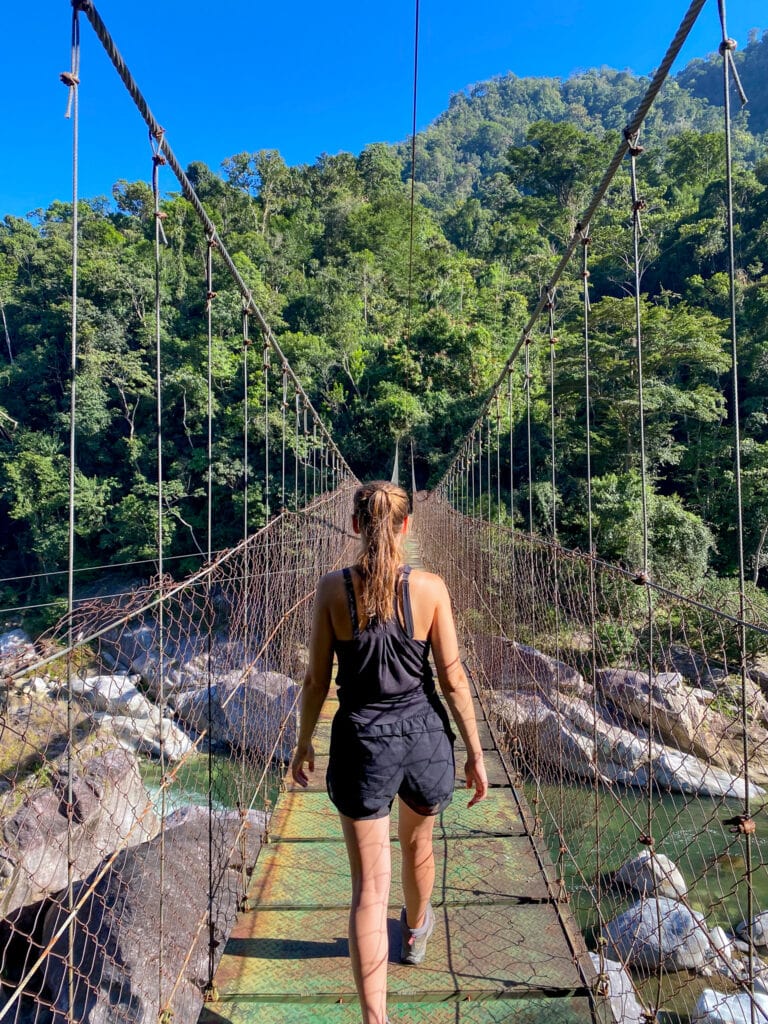 Sarah on bridge