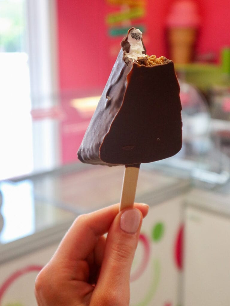 Key lime pie on a stick