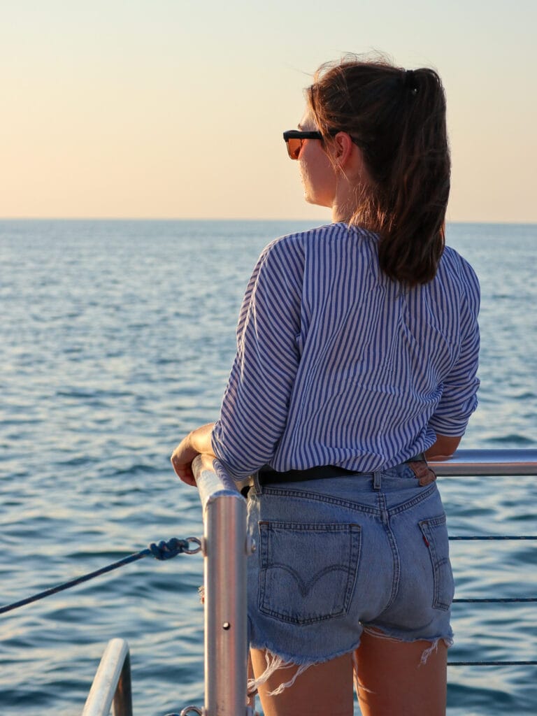 Sarah on sunset sailing trip key west