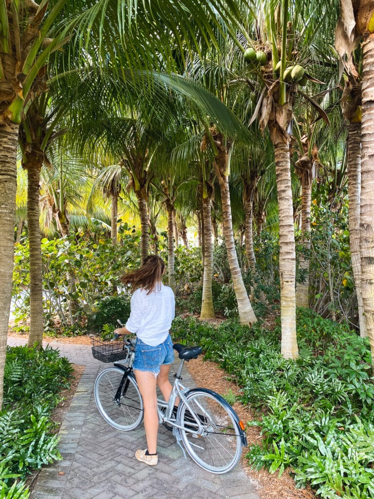 Sarah on bike at isla bella beach resort
