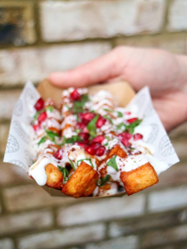 oli baba's - gluten free halloumi fries at Camden Market