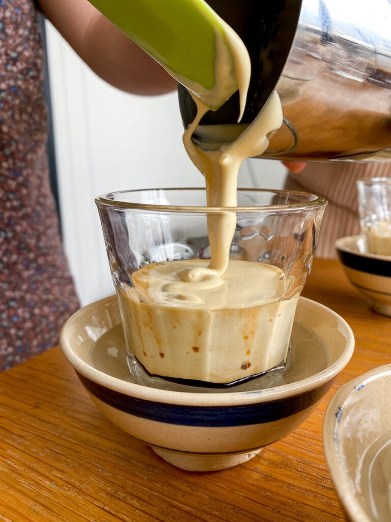 egg coffee at coffee class in ho chi minh