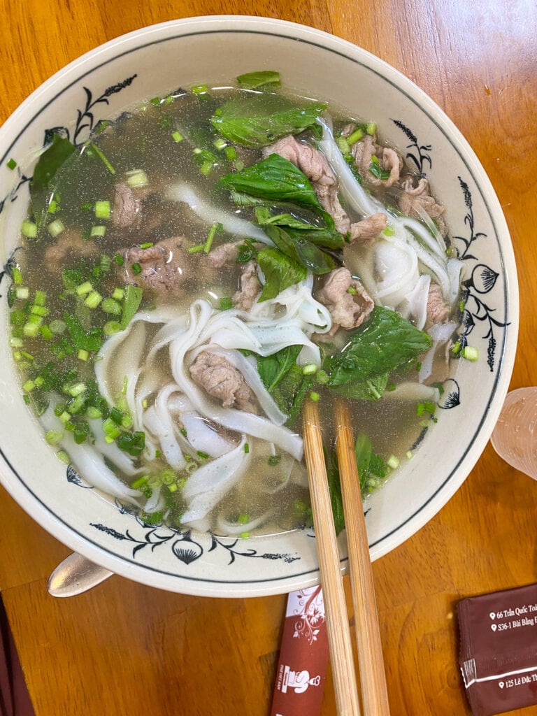 beef pho at Pho Viet Nam in ho chi minh city