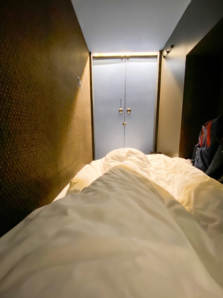 sleeping pod interior