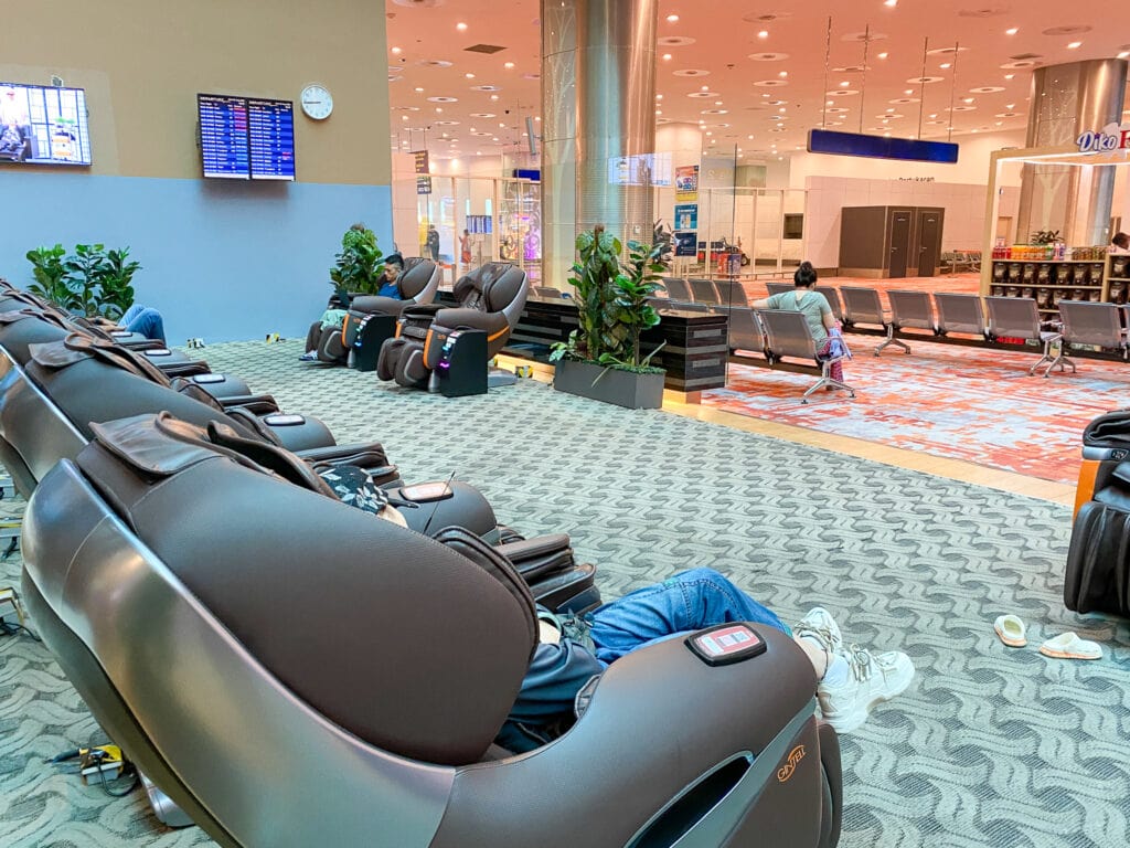 Massage chairs at kuala lumpur airport.