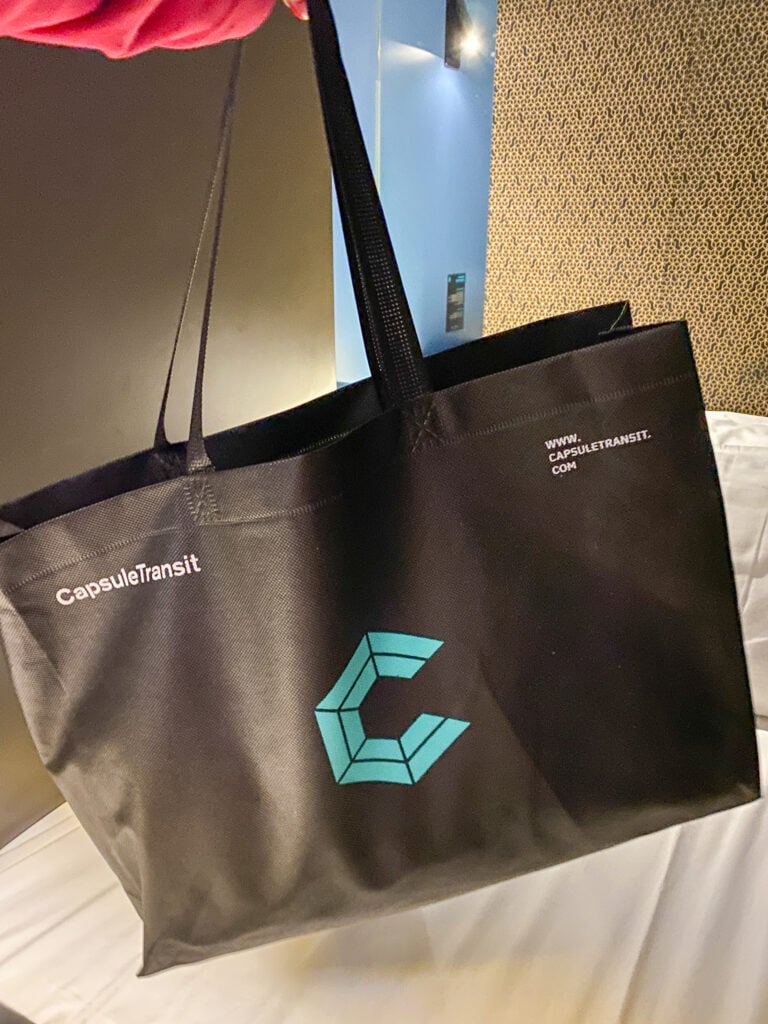 capsule transit tote bag