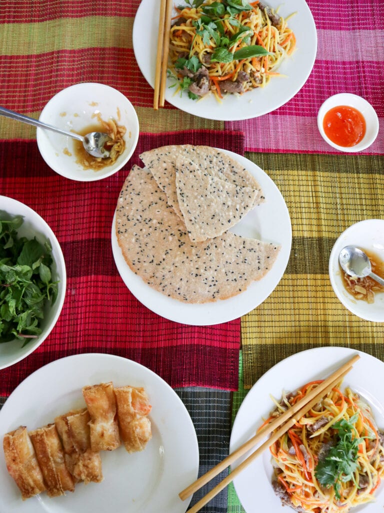 food at Charming Homestay Hoi An gluten free cooking class