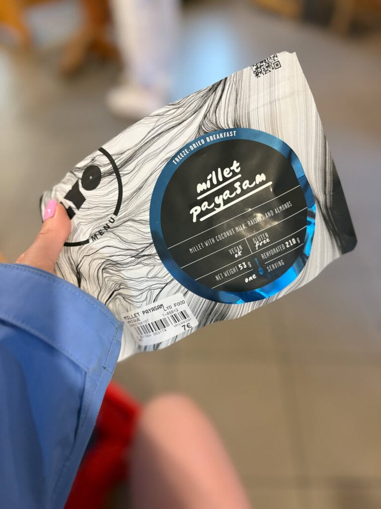 A gluten free dehydrated camping meal.