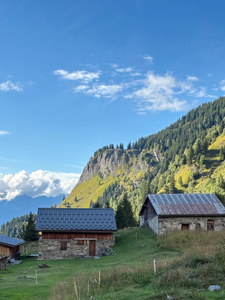 Refuge Miage along the Tour du Mont Blanc.