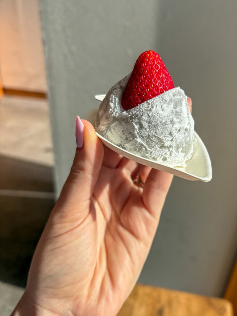 Strawberry mochi