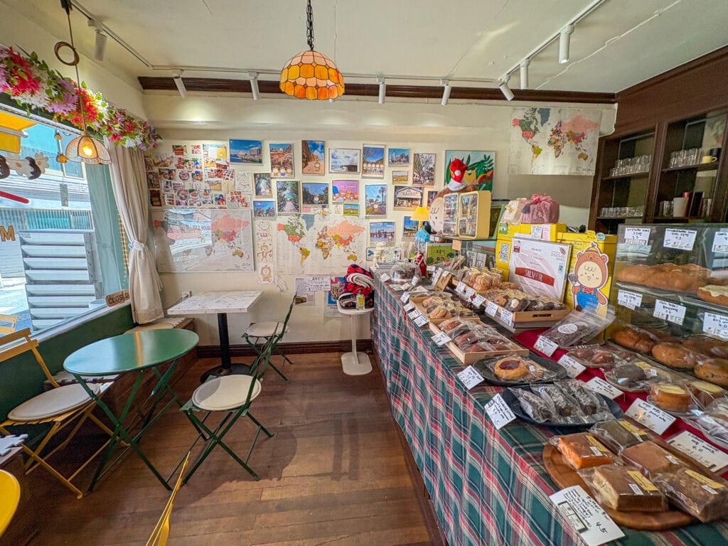 Interior of small cafe