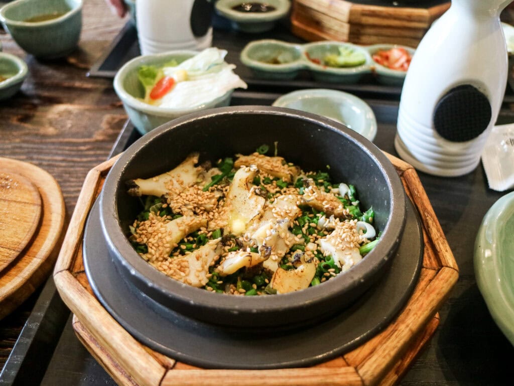 Abalone rice bowl.